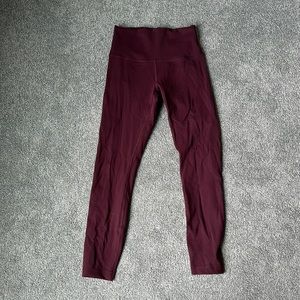 Lululemon 3/4 maroon yoga pants